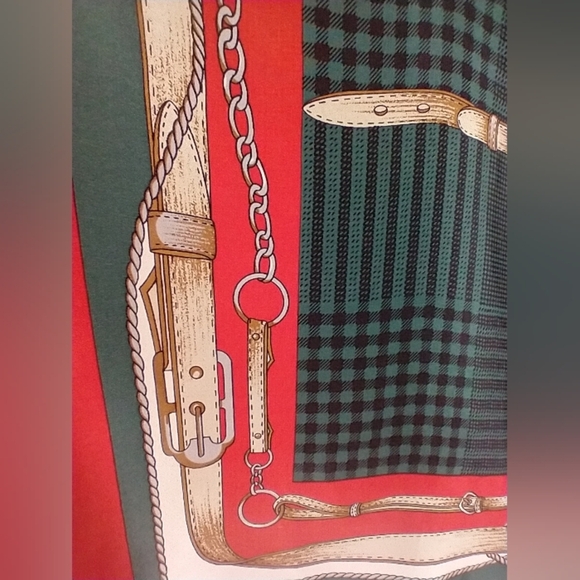VINTAGE SILK EQUESTRIAN SCARF - Picture 5 of 6